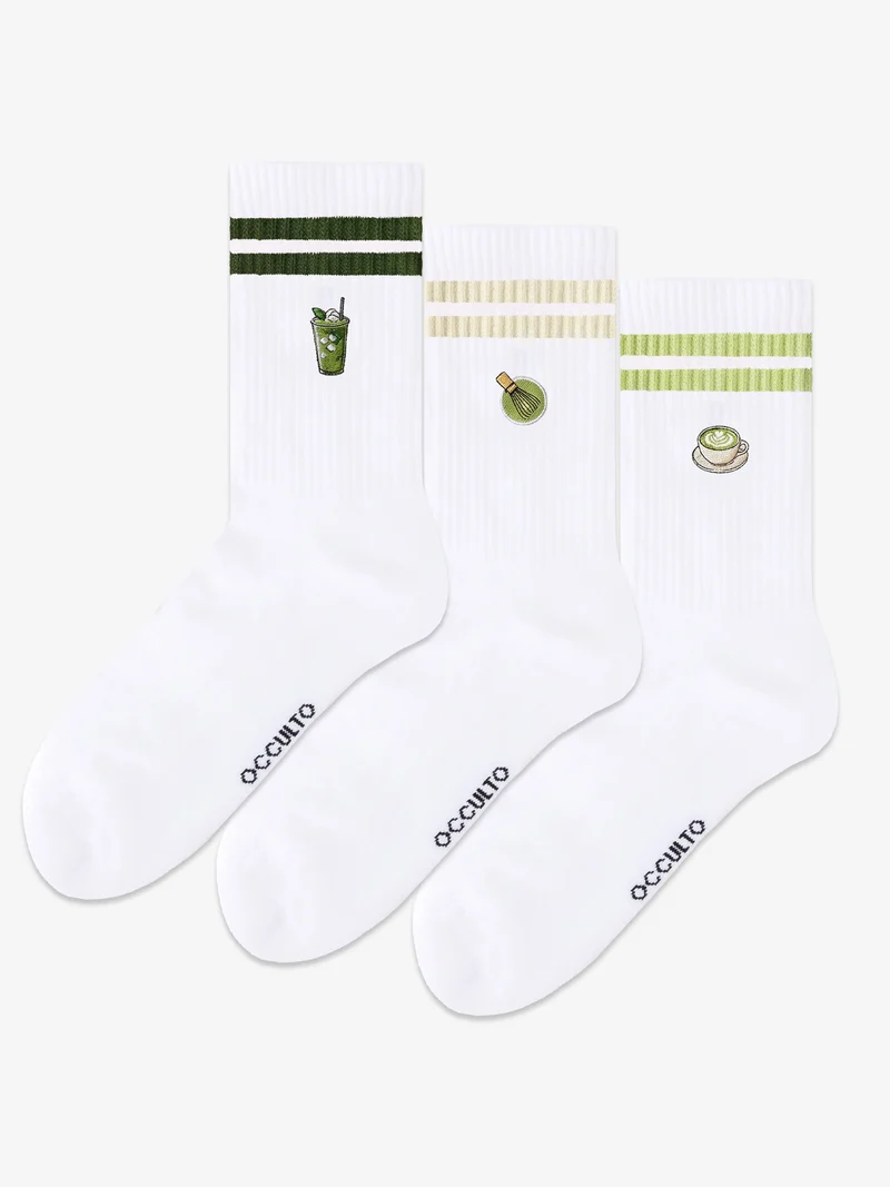 Summer - Tennissocken mit Motiv und Streifen