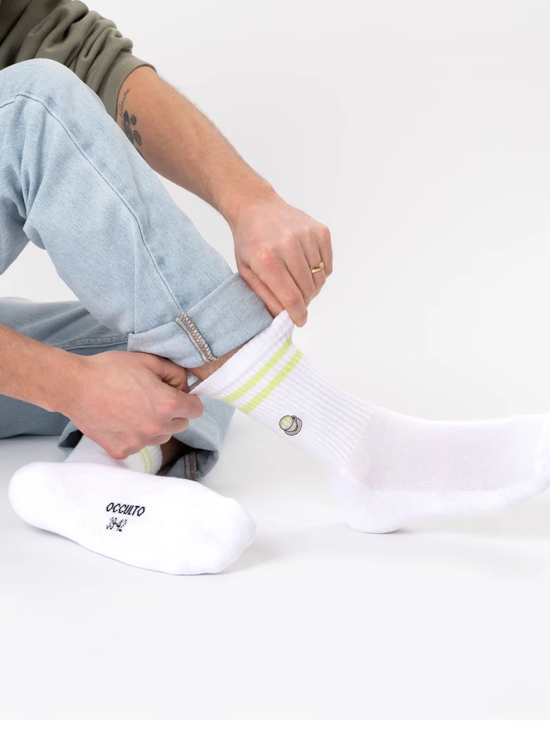 Summer - Tennissocken mit Motiv und Streifen