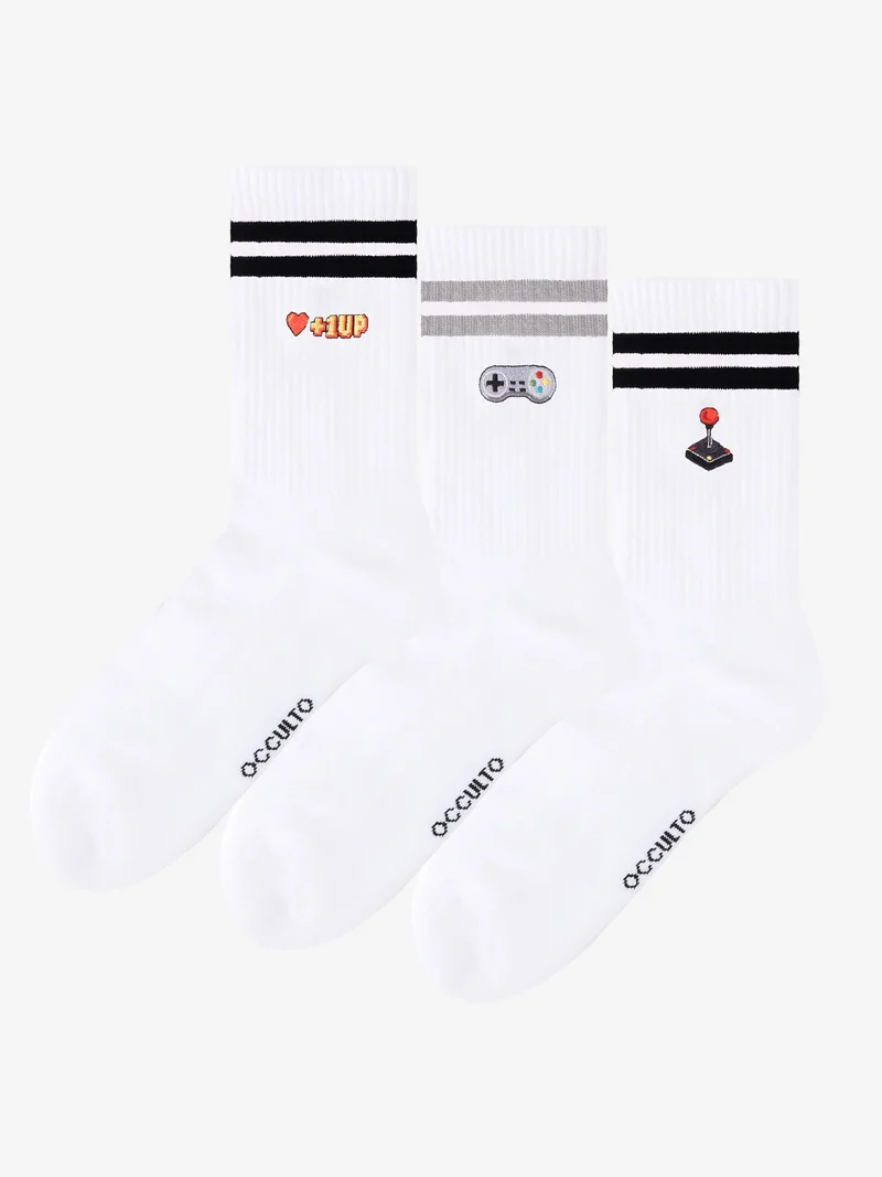 Rio - Tennissocken mit Motiv und Streifen