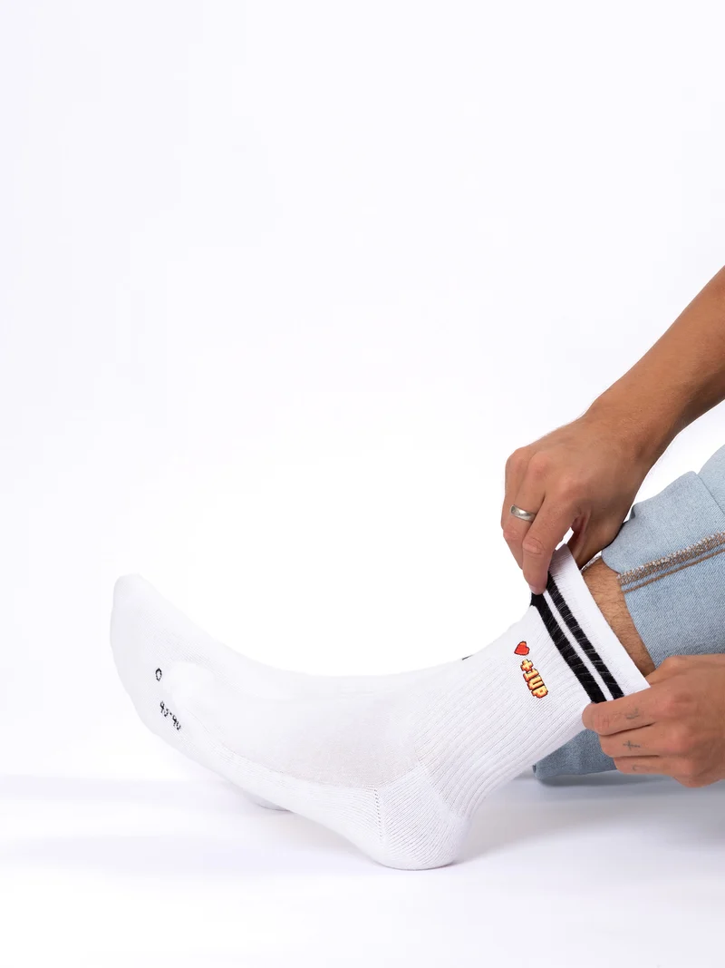 Rio - Tennissocken mit Motiv und Streifen
