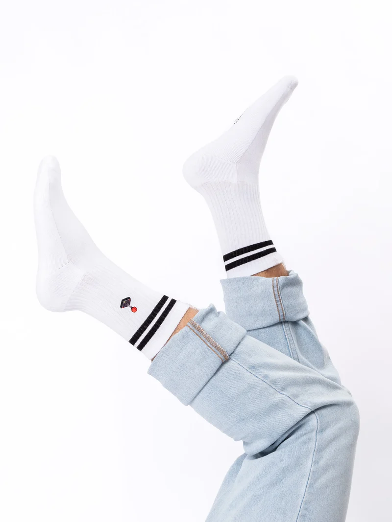 Rio - Tennissocken mit Motiv und Streifen
