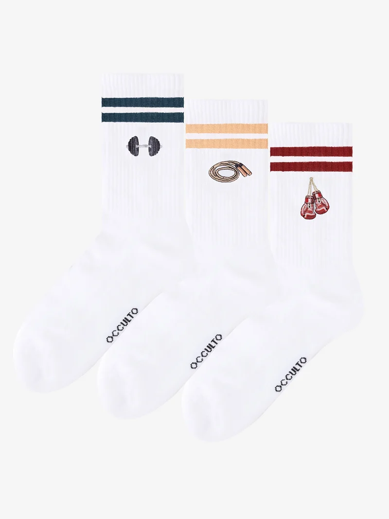 Rio - Tennissocken mit Motiv und Streifen