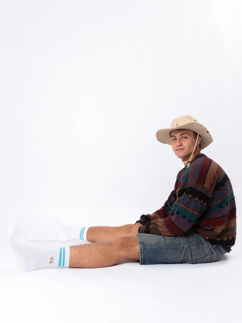 Rio - Tennissocken mit Motiv und Streifen