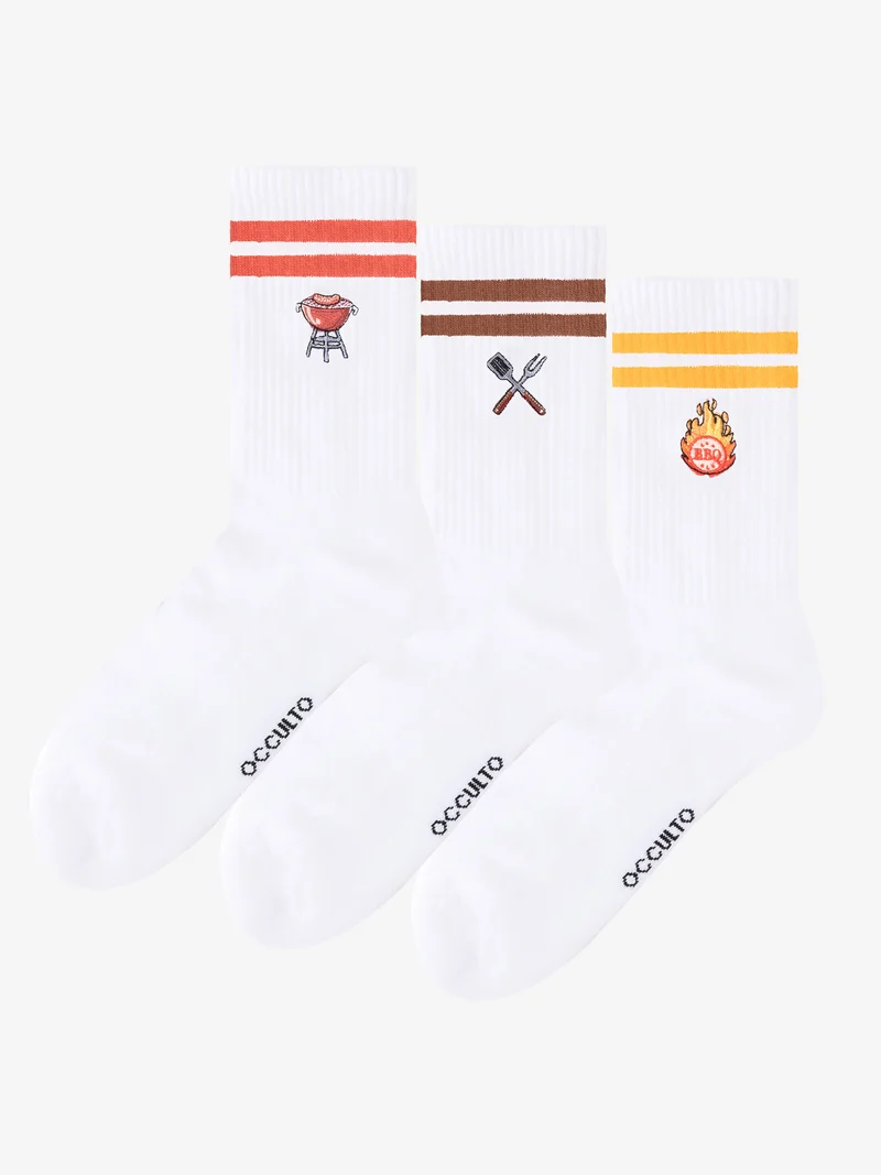 Rio - Tennissocken mit Motiv und Streifen