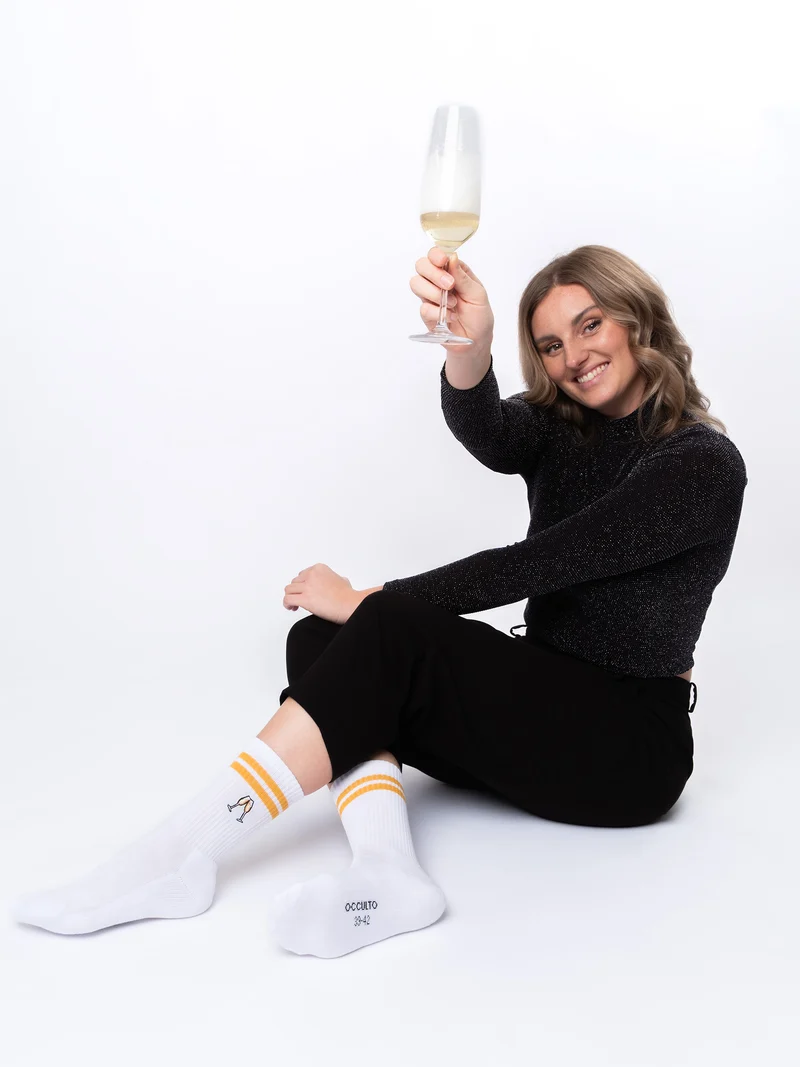 Rio - Tennissocken mit Motiv und Streifen
