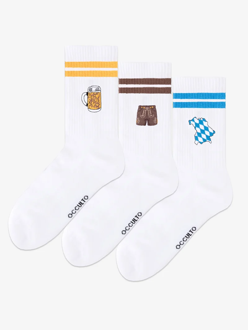 Rio - Tennissocken mit Motiv und Streifen