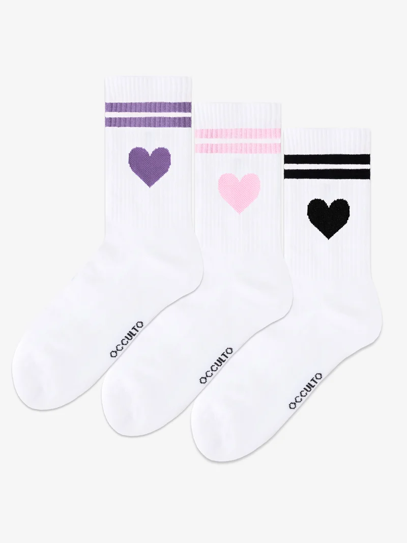 Venus - Tennissocken mit Herzmotiv Damen