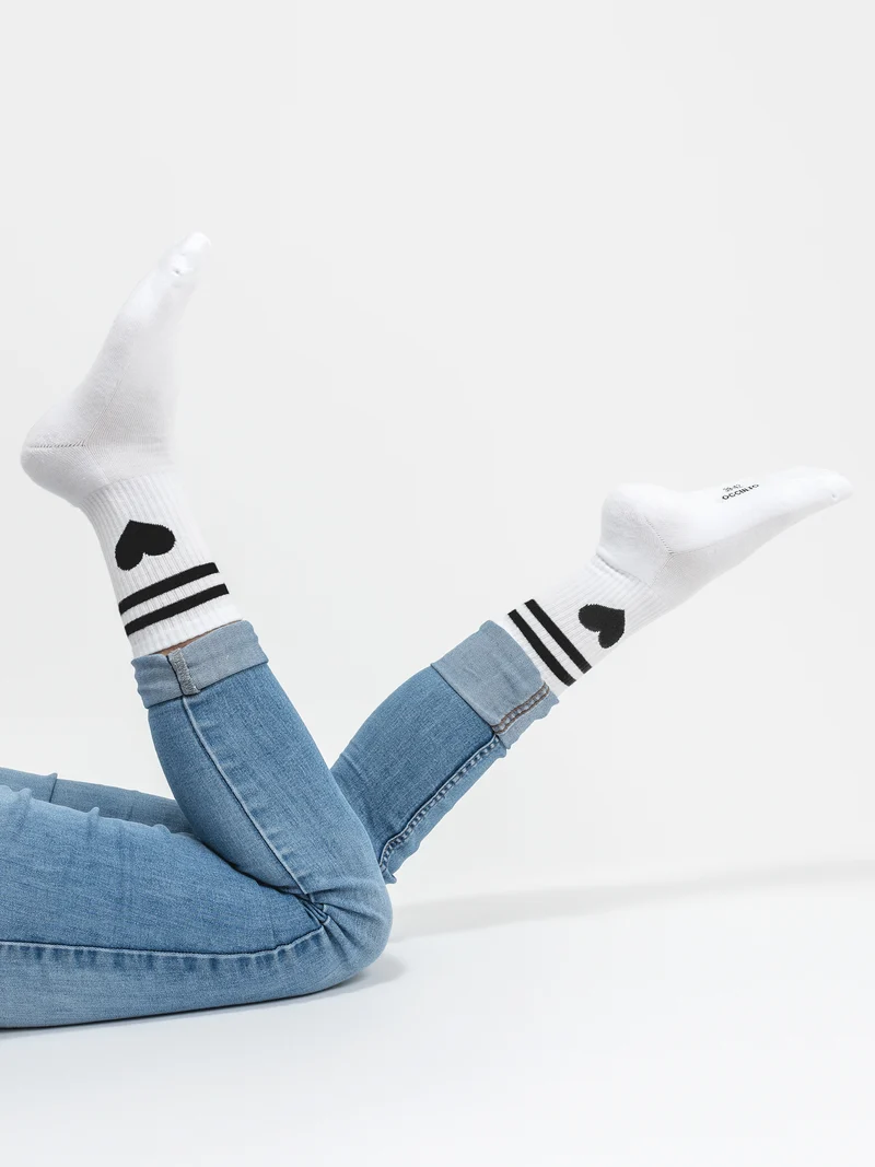 Venus - Tennissocken mit Herzmotiv Damen
