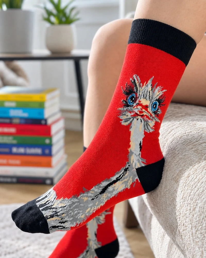Ostrich Socks Safari Bird Series