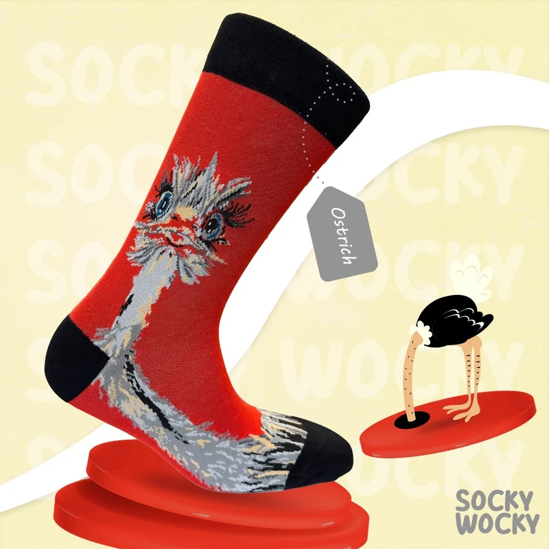 Ostrich Socks Safari Bird Series