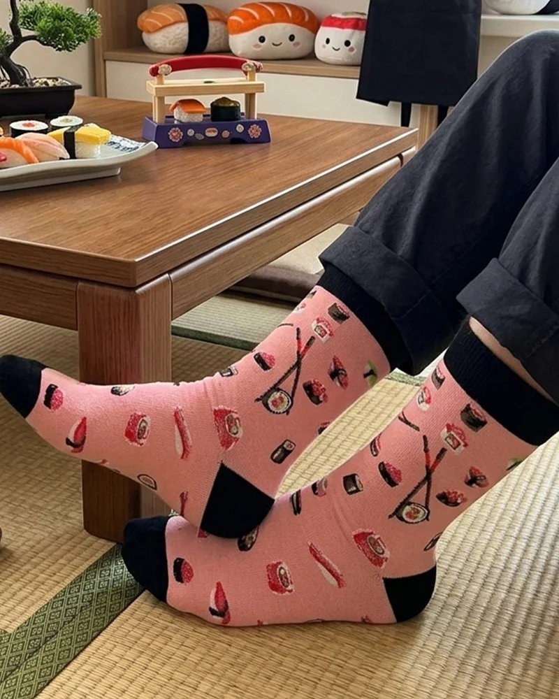 Sushi Salmon Socks Sushi Food Edition