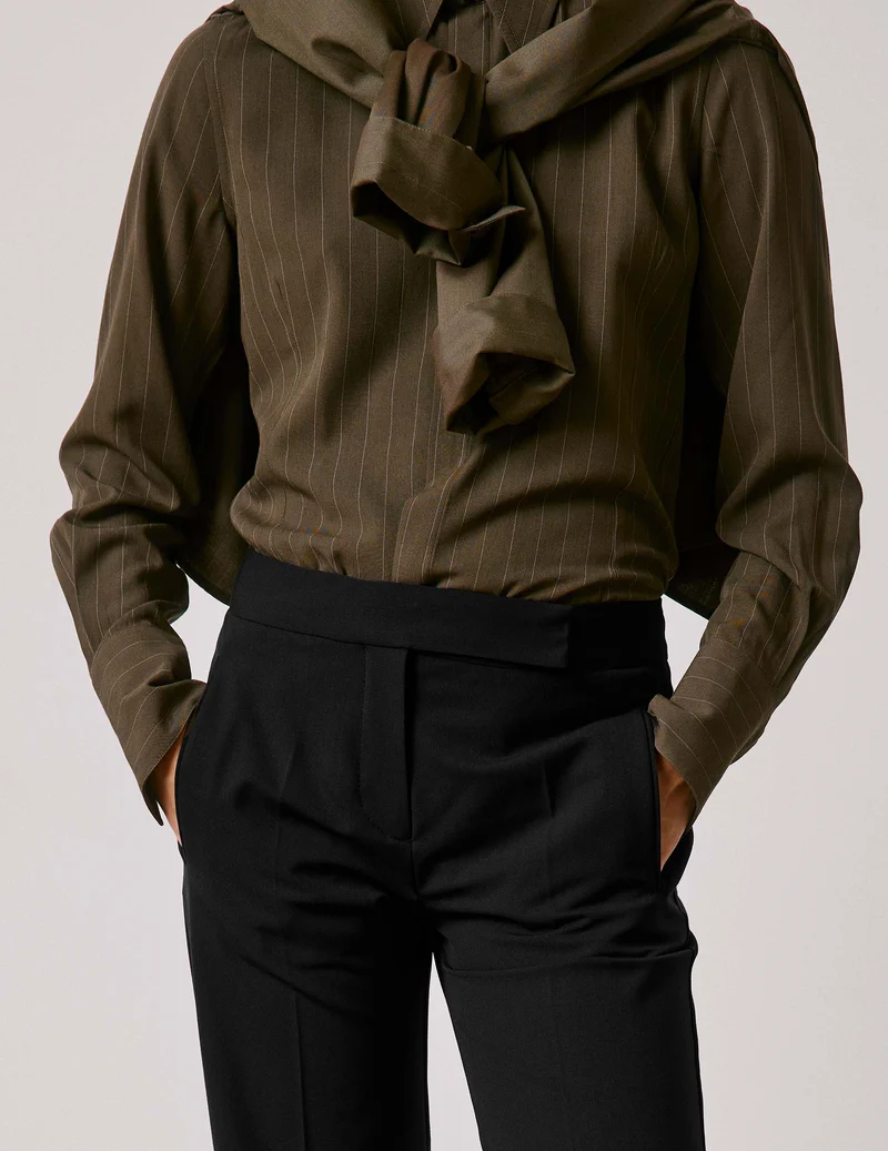 Chemise Pétale rayée kaki