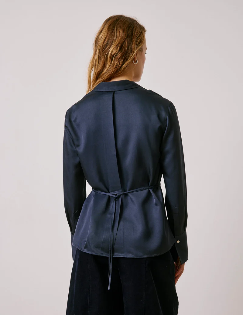 Chemise Paz bleue marine