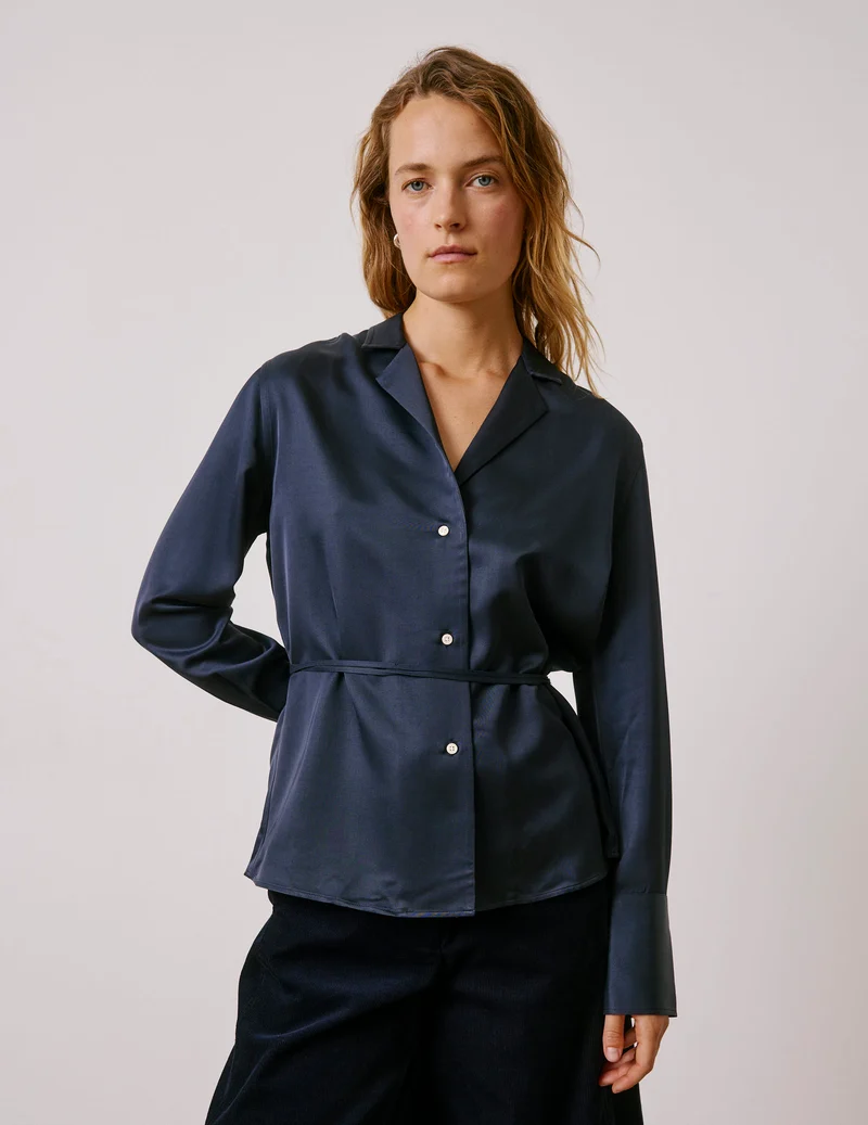 Chemise Paz bleue marine