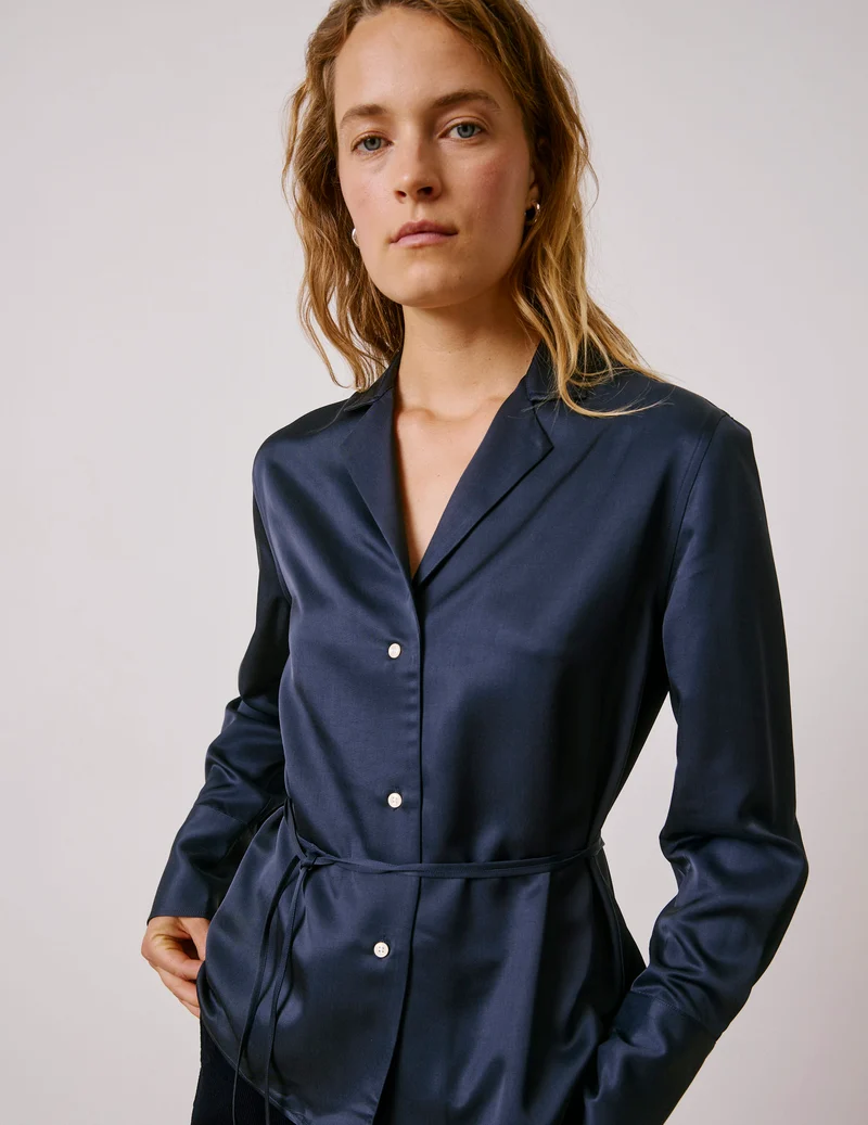Chemise Paz bleue marine