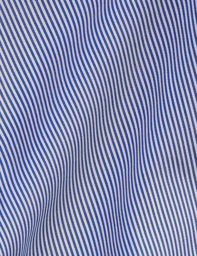 Chemise Semi-ajustée rayée bleu marine