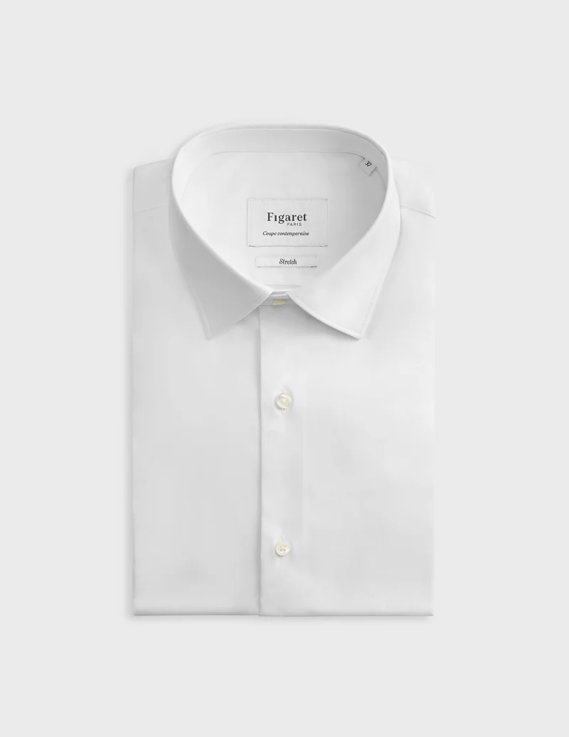 Chemise Semi-ajustée stretch blanche