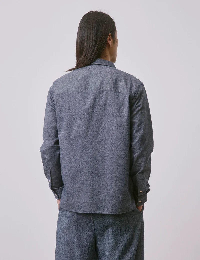Chemise Florian en flanelle grise