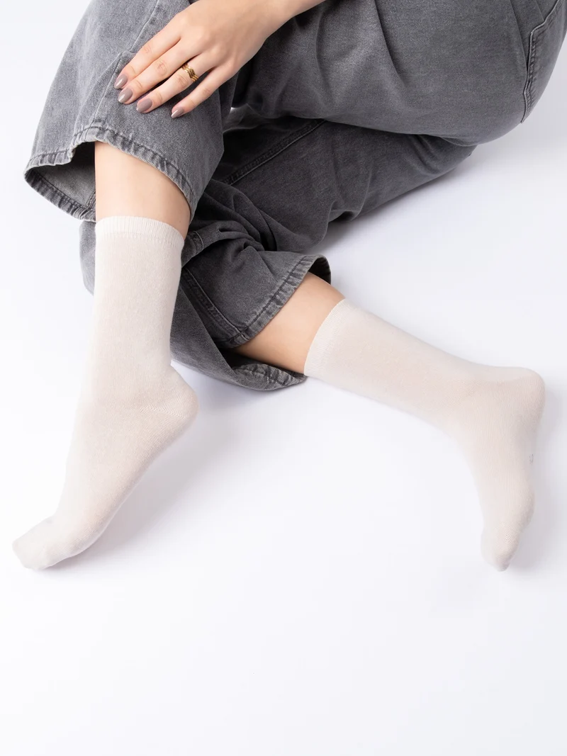 Leonie - Baumwollsocken mit Leo-Muster Damen
