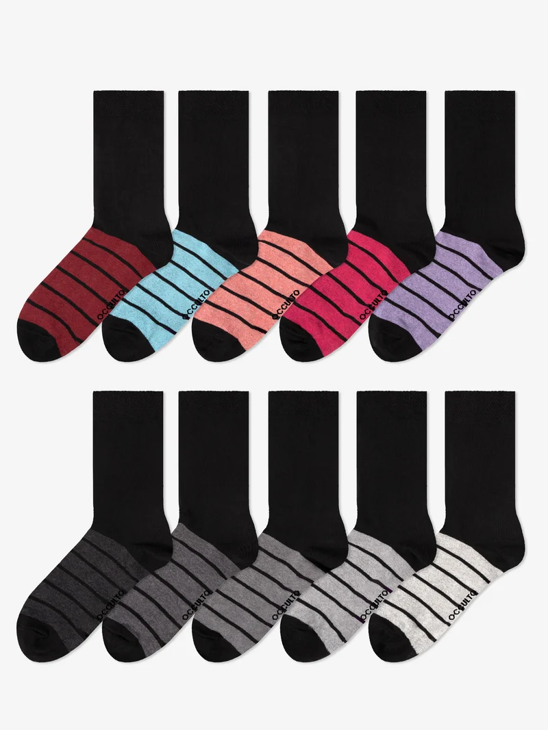 Laura - Baumwollsocken gestreift Damen