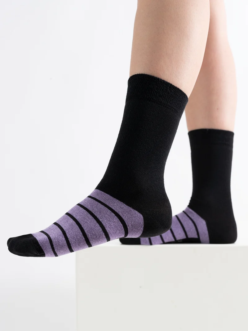 Laura - Baumwollsocken gestreift Damen
