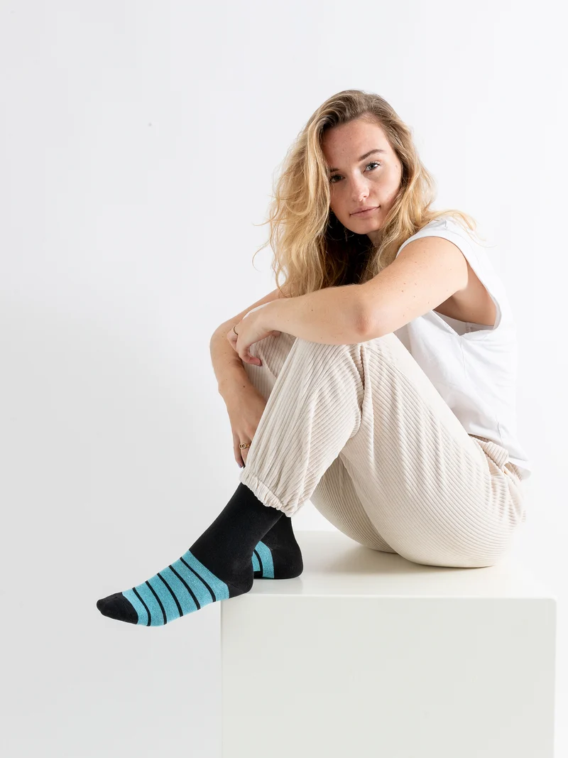 Laura - Baumwollsocken gestreift Damen