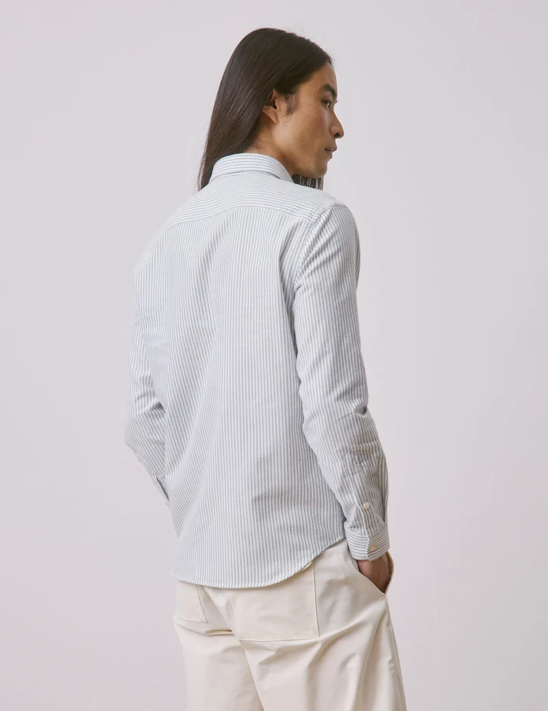Chemise Gabriel rayée verte