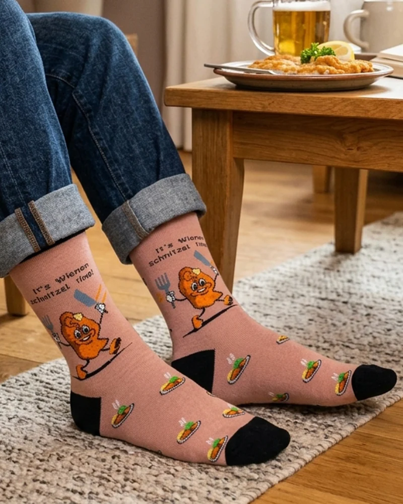 Wiener Schnitzel Socks Austrian Food Heritage