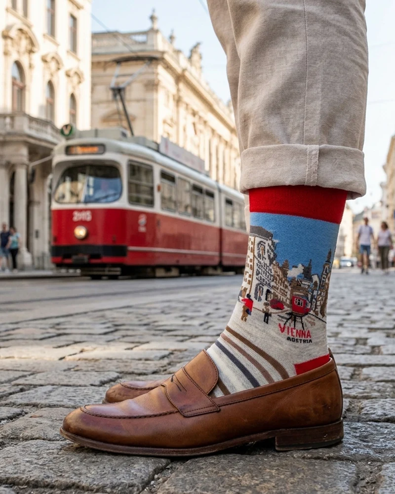 Vienna Tramway Socks City Transport Collection