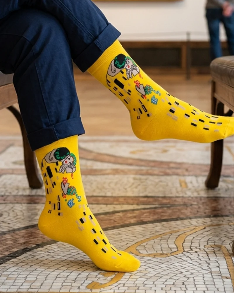 The Kiss Yellow Socks Klimt Art Inspired Series