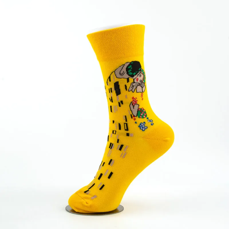 The Kiss Yellow Socks Klimt Art Inspired Series