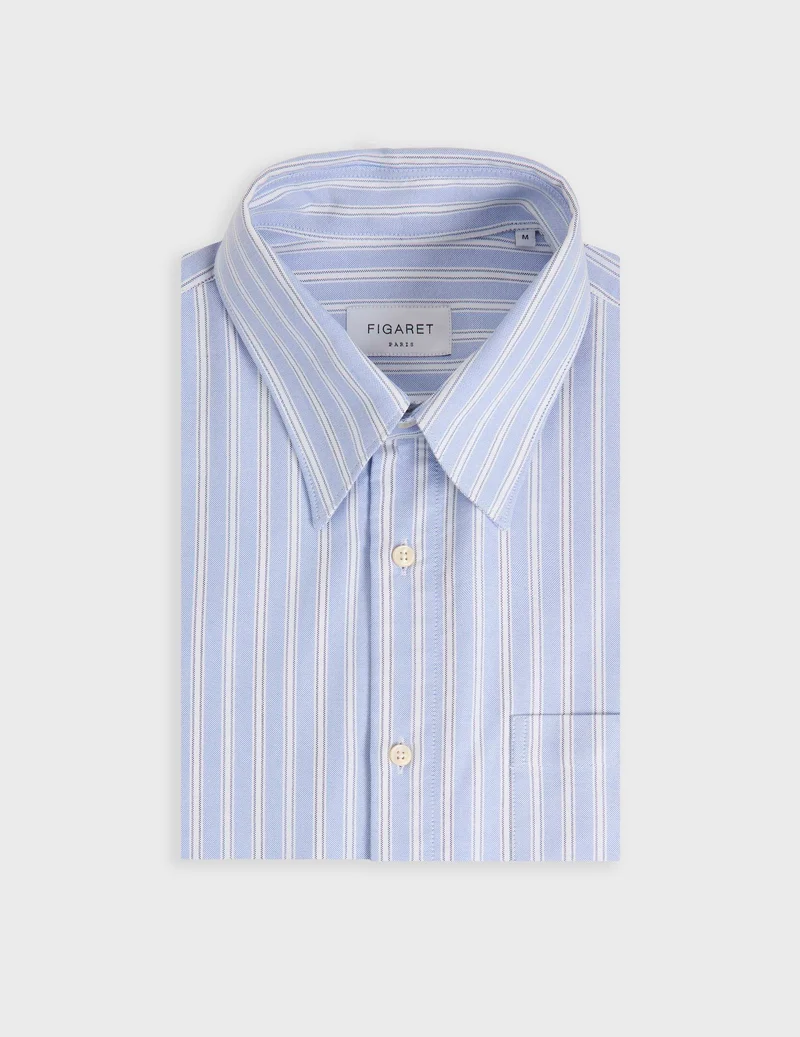 Chemise Arnold rayée bleue