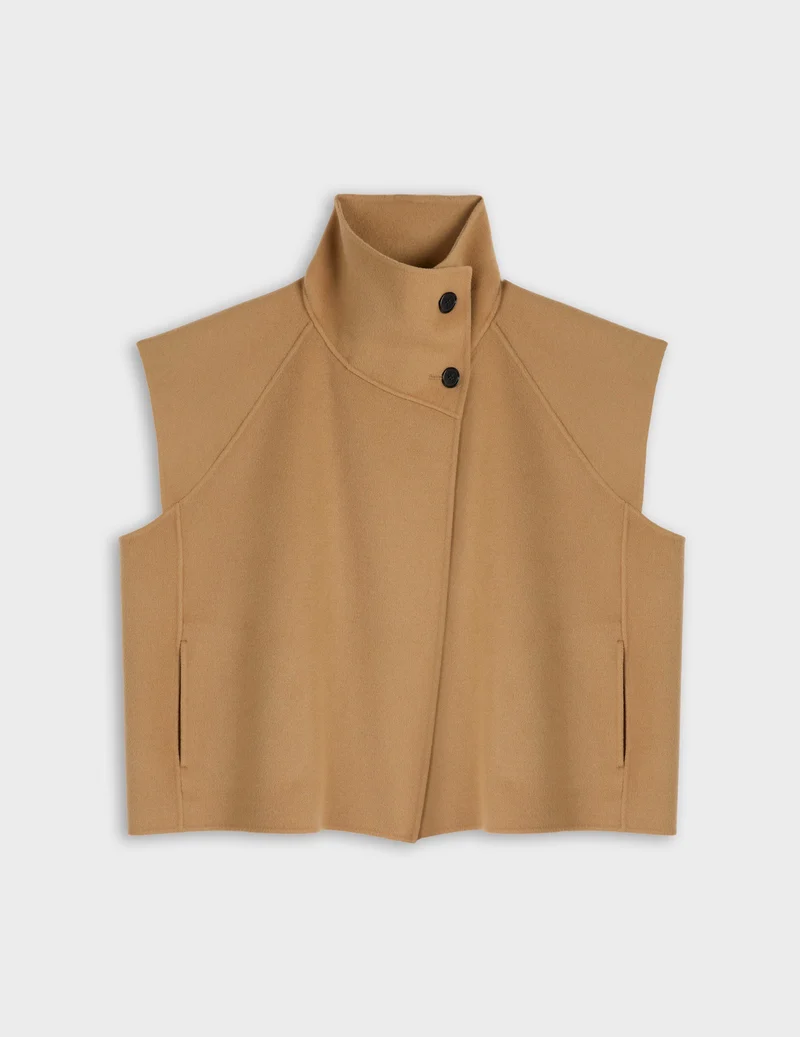 Veste Neyla en laine double face beige