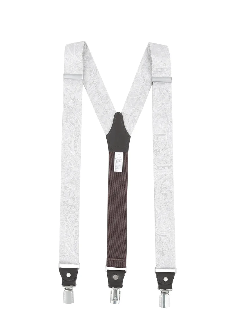 Hosenträger Set Herren Hochzeit mit Fliege & Einstecktuch – Paisley