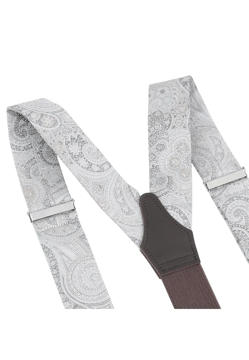 Hosenträger Set Herren Hochzeit mit Fliege & Einstecktuch – Paisley