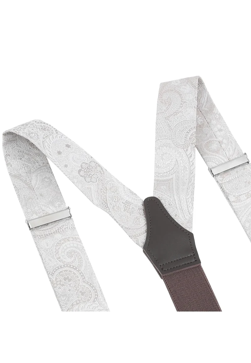 Hosenträger Set Herren Hochzeit mit Fliege & Einstecktuch – Paisley