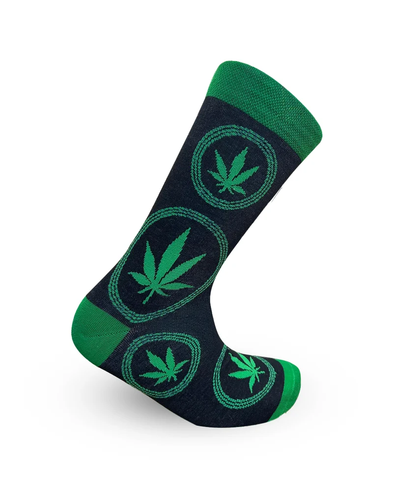 Hemp Leaves Socks Natural Pattern Series