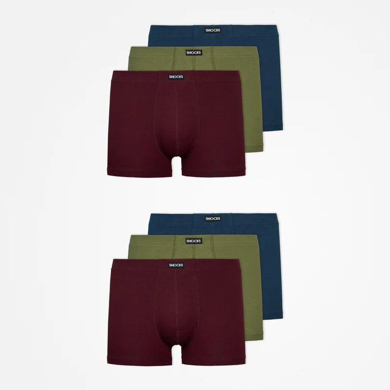 Retro Boxershorts | Mix (Rot/Olive/Blau)