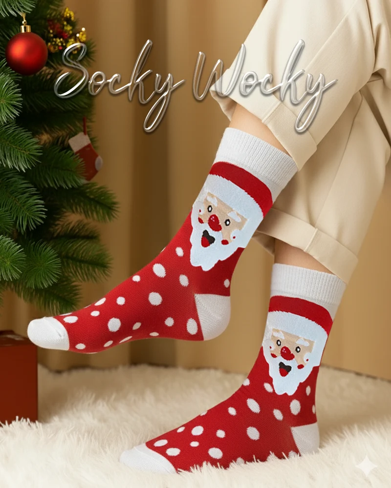 Santa Socks Christmas Character Edition