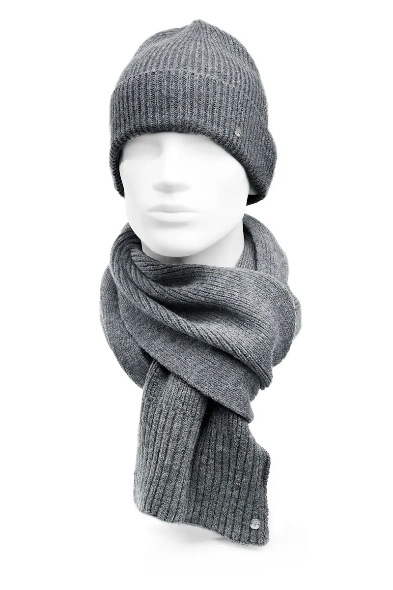Schal Mütze Set Herren Wolle – Winterset Strick