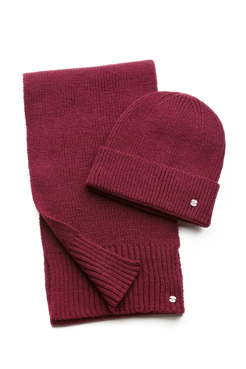Schal Mütze Set Herren Wolle – Winterset Strick