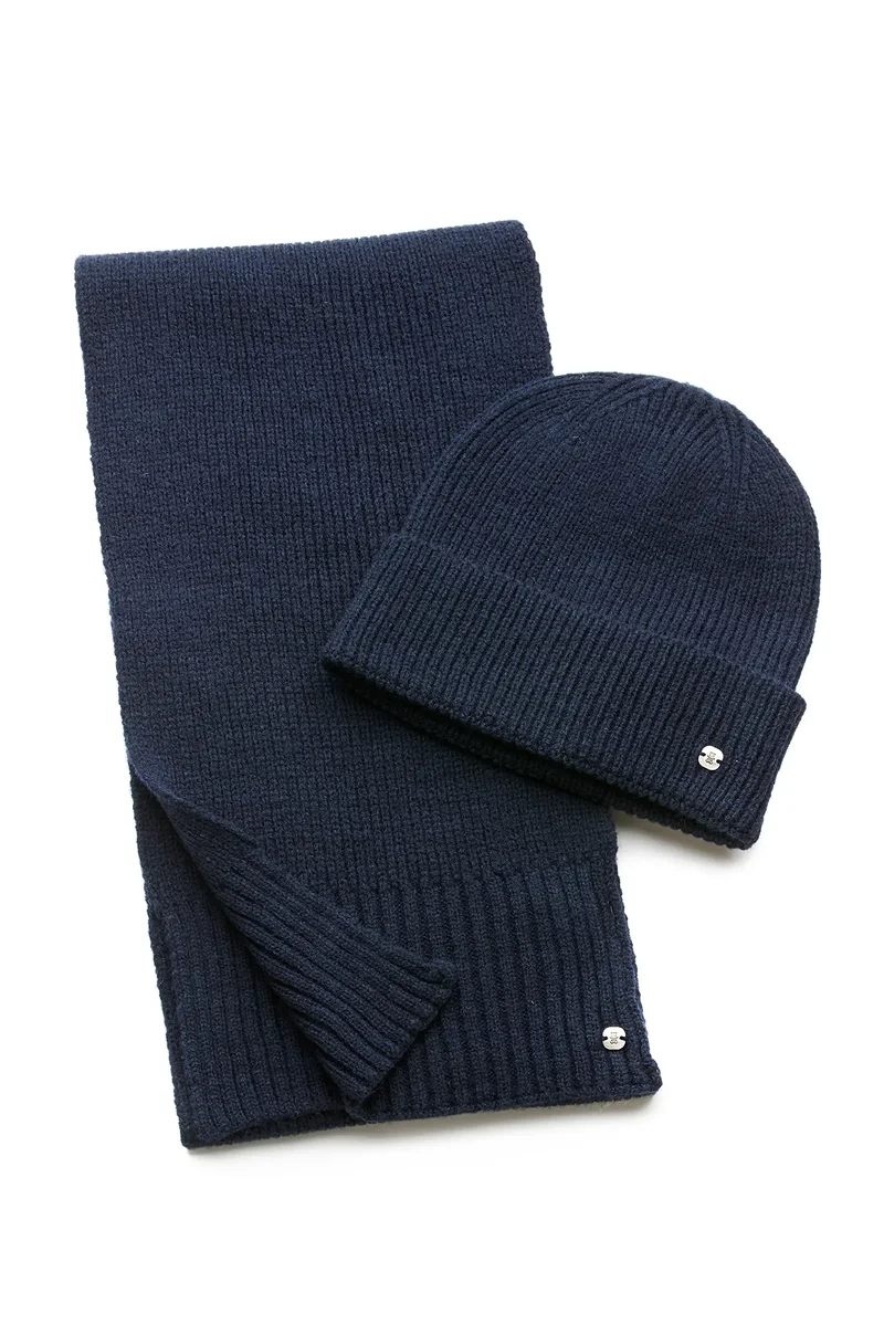 Schal Mütze Set Herren Wolle – Winterset Strick