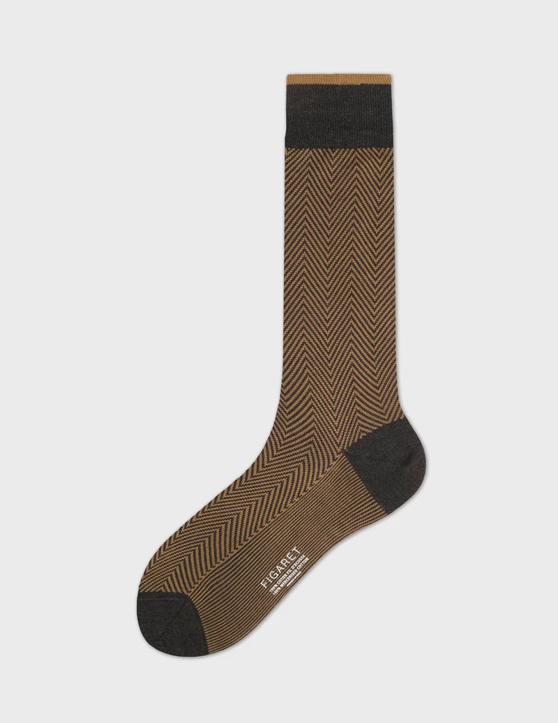 Semainier d'hiver de 5 chaussettes en chevron