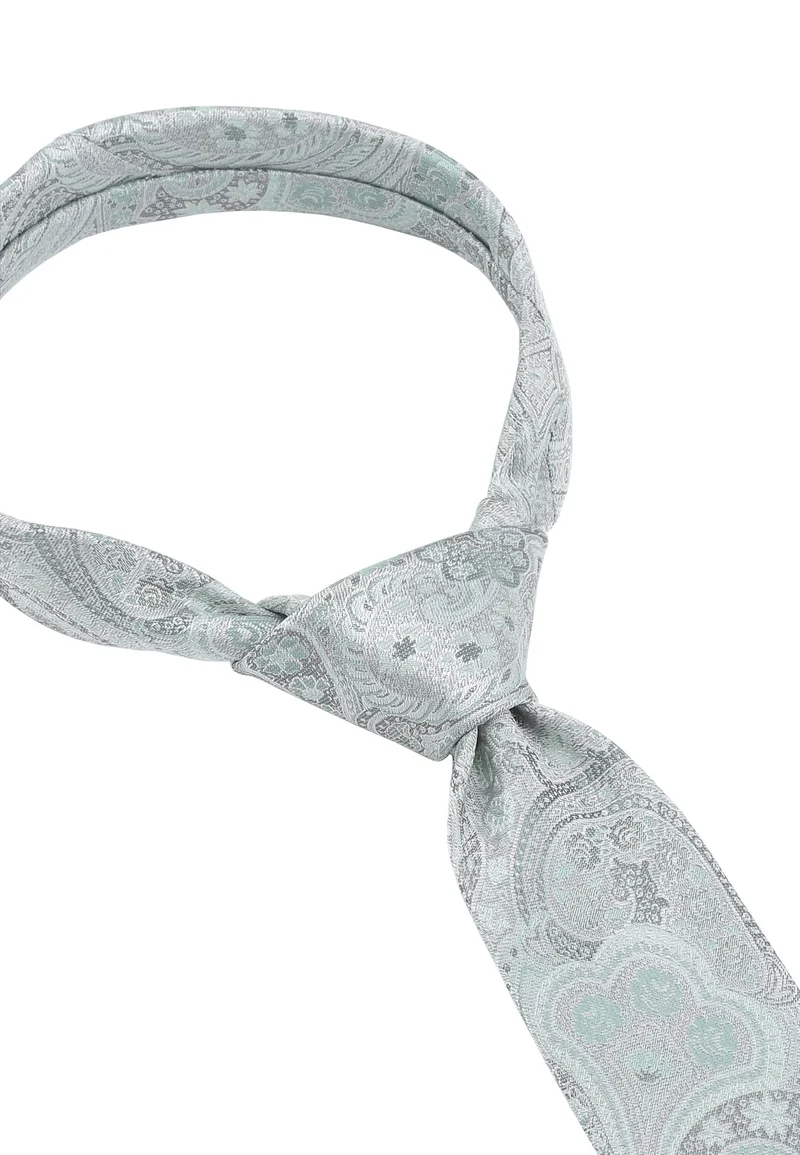 Hochzeitskrawatte Einstecktuch Set Herren aus Seide – Paisley