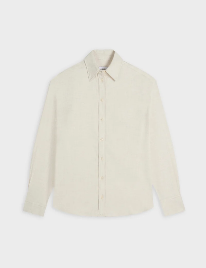 Chemise Ambre en flanelle écrue