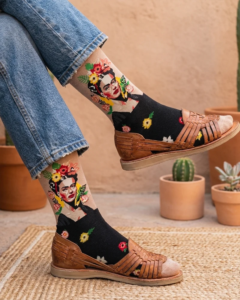 Frida Kahlo Socks Artistic Portrait Edition