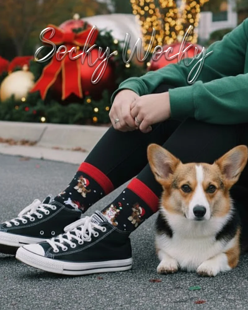 Christmas Dogs 2 Socks Festive Canine Series