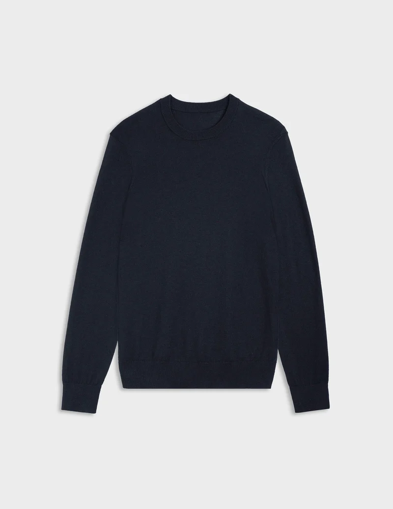Pull Massimo en laine mérinos marine