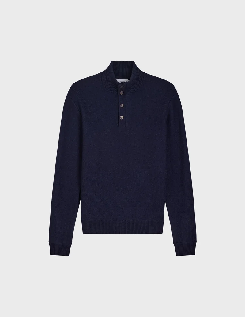 Pull Chris en cachemire et laine marine