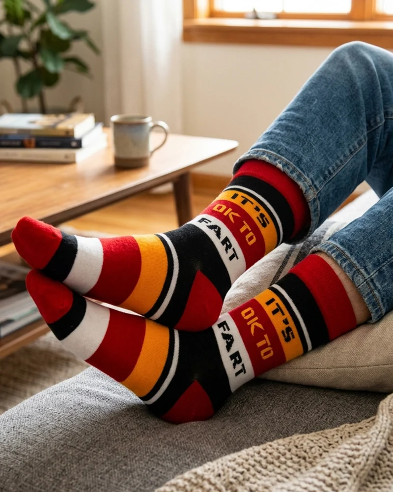 It’s OK to Fart Socks Humor Statement Edition